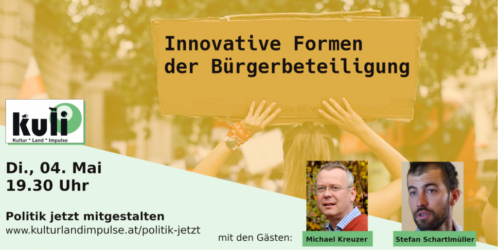 Politik jetzt mitgestalten - Innovative Bürgerbeteiligung